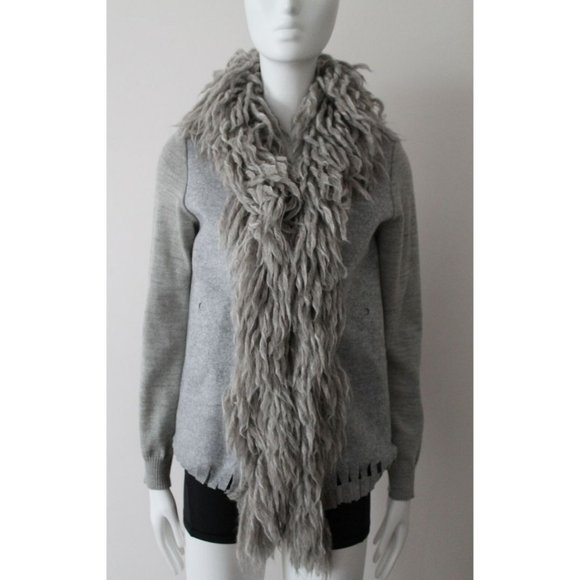 Undercover Art & Crafts 05AW Shag Felt Women's Jacket Grey Size 2 Wool Japanese - Picture 1 of 11